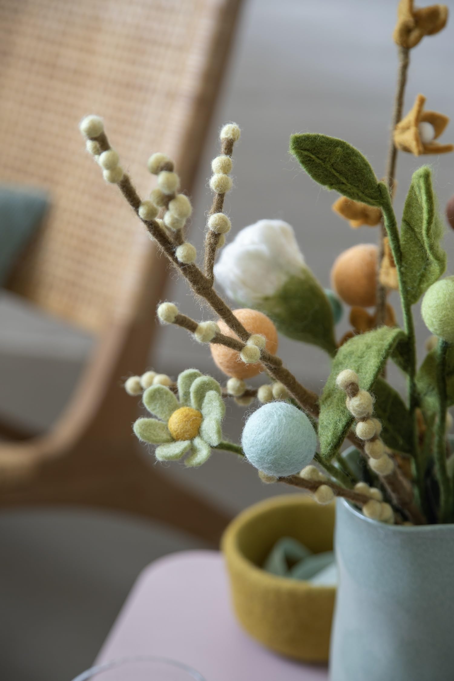 Én Gry & Sif - Filzblumen Strauß Blumen aus Filz - Blumenstrauß - Fair Trade - handgemacht (Pastell-Mix)
