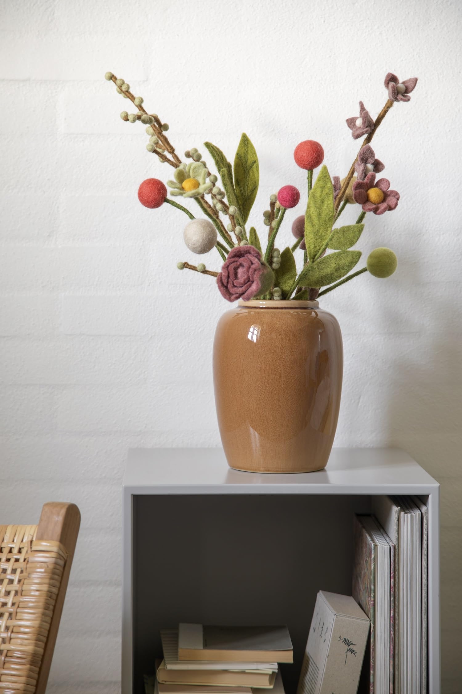 Gry & Sif - Filzblumen Strauß Sommer-Mix Blumen aus Filz - Blumenstrauß - Fair Trade - handgemacht